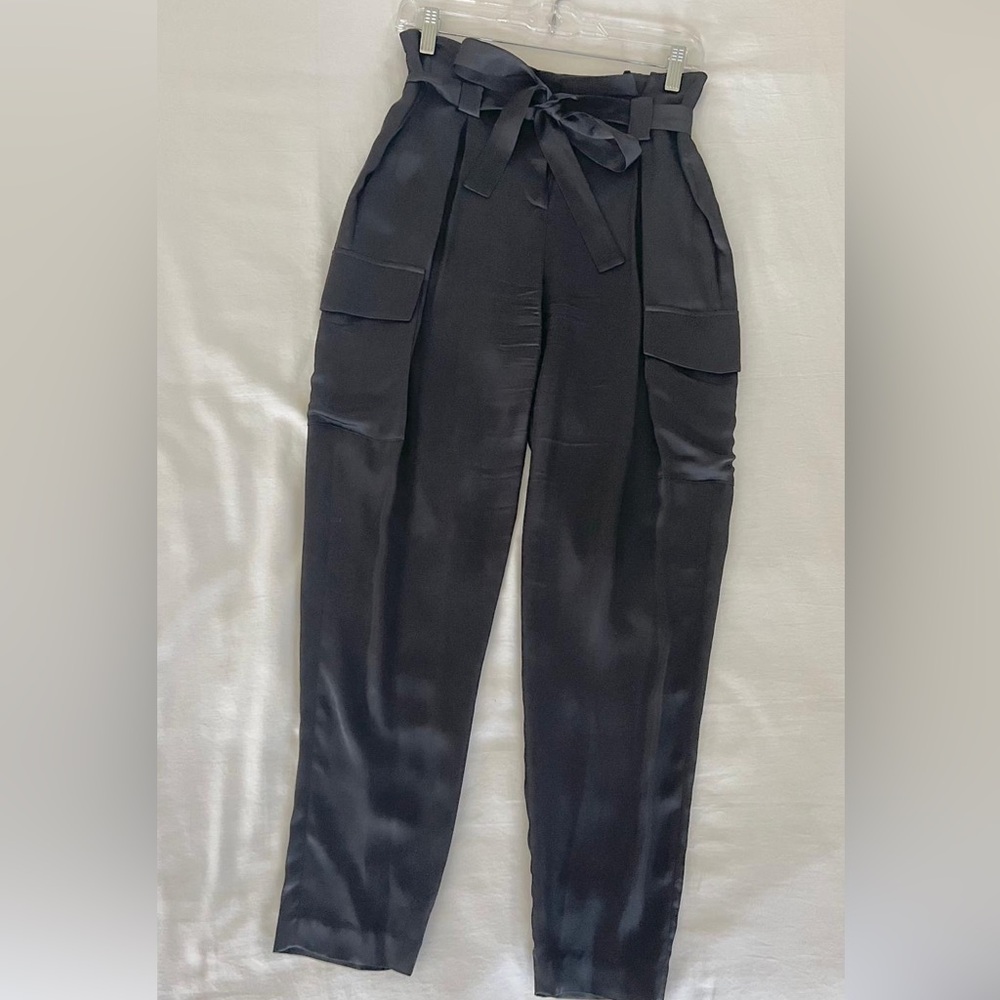 L’Agence Silk Black Pants